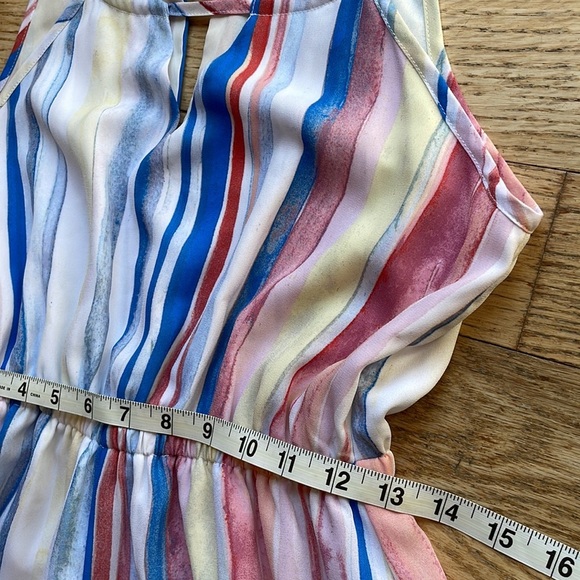 Romper JACK by BB Dakota Lovy Watercolor Stripe Cropped Jumpsuit - Picture 6 of 13